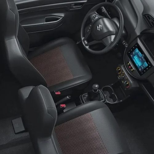 Interior view of the Suzuki S-Presso's front cabin area highlighting the design and seating layout.